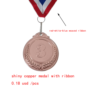 只有0.18美元的现货123奖牌与丝带便宜的价格好质量铁奖牌奖励纪念品礼物儿童获奖者 - Product Image 4