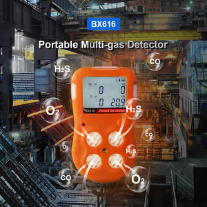 Analizadores de Gas Portátiles BX616, Detector de Gas Multigas Portátil CO O2 H2S CH4 con Carga de Datos y Alarma TWA para <span class=keywords><strong>Gases</strong></span> Tóxicos - Product Image 1