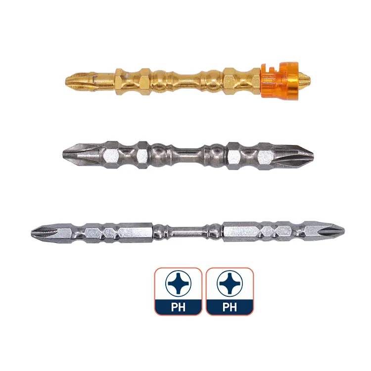 Dubbel Uiteinde S2 Hoge Koppel Magnetische Impact Schroevendraaierbits Voor Ph-Kopschroef