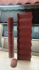 Tuiles de revêtement en pierre de toit de tuile de type espagnol bleu émaillé 0.5mm Tuiles de toiture Decra Tuiles de toit en métal de pierre du Kenya - Product Image 6