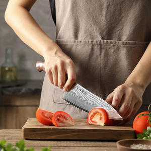 XINZUO coltello da Chef forchetta da intaglio Set 2 pezzi coltelli da cucina in acciaio damasco personalizzato Micarta manico BBQ Cooking - Product Image 3