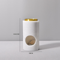 Brûleur d'huiles essentielles moderne en marbre, chauffe-cire et diffuseur d'aromathérapie avec fonction de fusion de parfum pour la décoration intérieure