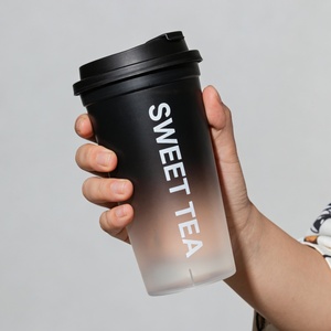 Wholesale In Mold Labeling PP <b>Plastic</b> <b>Cups</b> 16oz Frosty Injection Molded <b>Cups</b> with Custom Printed Design for Cold Drink Shop - Product Image 2