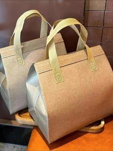 Sac isotherme jetable en papier kraft biodégradable coloré avec doublure en aluminium, logo personnalisé, isolation thermique, faible MOQ - Product Image 2