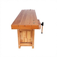 Banc de travail multifonctionnel pour le travail du bois avec tiroirs et portes de rangement pour usage en atelier