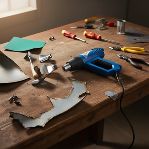 Pistola de Calor Digital Fervi de 2000W con Accesorios para Remover Pintura y Proyectos de Bricolaje - Product Image 3