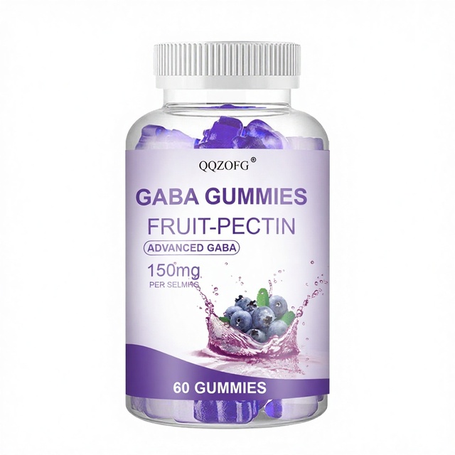 LDJ OEM Customized GABA Gummies Fruit-Pectin Support Sleep Health Relaxation L-Theanine GABA Valerian Root Melatonin 60 Chews