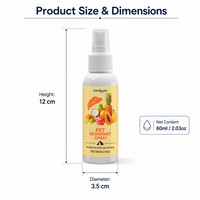 Spray Desodorante para Mascotas Zourunan 60ml, Etiqueta Blanca, OEM, ODM, Fórmula Personalizada, Diseño de Botella y Etiqueta, Soporte Multilingüe, Venta al Por Mayor