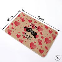 Tapis de porte antidérapant en faux lin lavable à imprimé animal personnalisé en gros pour hôtel, cuisine, salle de bain 40x60cm