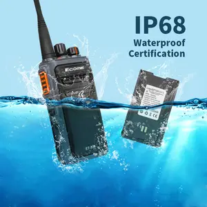 IP68 su geçirmez 100 mil 5w uzun menzilli vhf walkie talkie özel hattı ve MDC ET-538