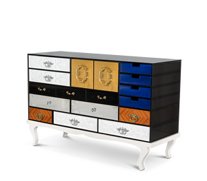 ตู้ไซด์บอร์ดไม้โรสวูดสุดหรู เฟอร์นิเจอร์เก็บของดีไซน์ระดับไฮเอนด์ ตู้บุฟเฟ่ต์สั่งทำพิเศษ สำหรับวิลล่า โรงแรม ห้องรับประทานอาหาร ห้องนั่งเล่น - Product Image 2