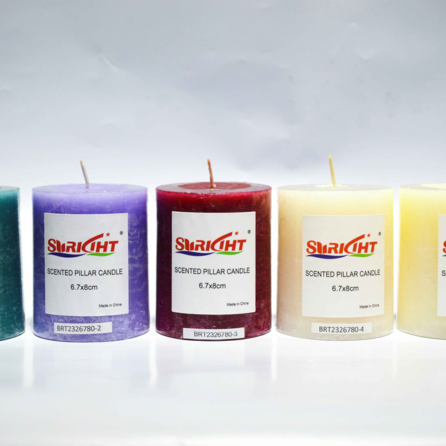 Wholesale Scented Pillar Candles for Factory Custom New Design of Different Color Wax Home Decor Pillar Candle