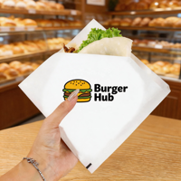 Sacs sulfurisés écologiques pour beignets, pain pita, imprimé sur mesure, emballage alimentaire pour restaurant, boulangerie, chariot, fournitures