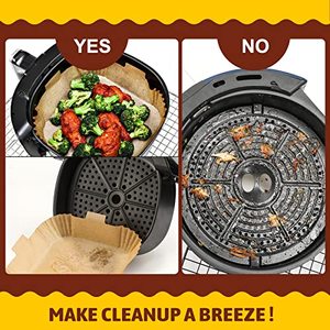 Fogli di Carta Forno Quadrati <span class=keywords><strong>per</strong></span> <span class=keywords><strong>Friggitrice</strong></span> ad Aria 4.7-8L 20-24CM, 100 Pezzi, Antiaderenti, Monouso, <span class=keywords><strong>per</strong></span> Forno e Microonde, <span class=keywords><strong>Accessori</strong></span> <span class=keywords><strong>per</strong></span> <span class=keywords><strong>Friggitrice</strong></span> Senza Olio - Product Image 6