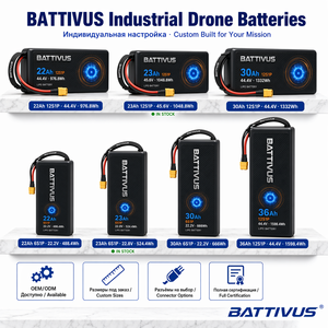Batterie LiPo souple personnalisée haute capacité 22Ah 23Ah 30Ah 12S 14S pour drone, agriculture intelligente, industrie, FPV, UAV, pack LiPo 10C 15C - Product Image 2