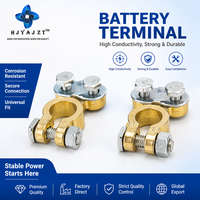 Borne de batterie HJYAJZT de haute qualité, robuste, en cuivre-magnésium, taille universelle, trou positif et négatif, borne de batterie de voiture