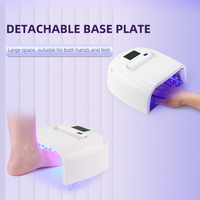 Nouvelle conception, lampe UV rechargeable multifonctionnelle 2 en 1 pour ongles avec lampe de séchage rapide portative