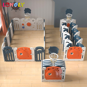 Su misura bambini pieghevole gioco penna cortile interno bambino recinzione di plastica senza tappetino - Product Image 6