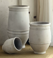 Vente directe d'usine - Pots à fleurs en magnésium de grande taille, de forme vintage et en forme de pot, pour plantes vertes d'extérieur et d'intérieur, pour salons