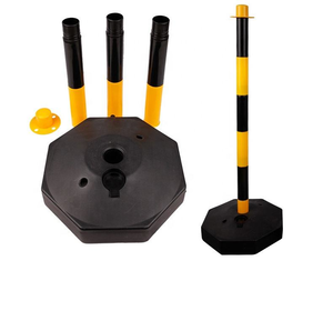 Postes Delimitadores de Tráfico con Base de Goma Ponderada, Postes de Seguridad Portátiles, Conos con Cuellos Reflectantes - Product Image 3