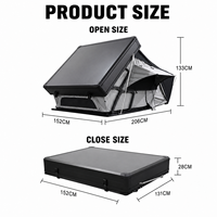 Carpa de Techo Rígida con Capa de Camuflaje XQ, para 3-4 Personas, 4 Estaciones, de Aluminio, Impermeable, Apertura Automática Rápida, Luz LED, 5 cm