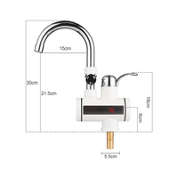 Robinet chauffe-eau électrique instantané classique à trou unique pour cuisine, usage domestique, hôtel, avec douchette latérale