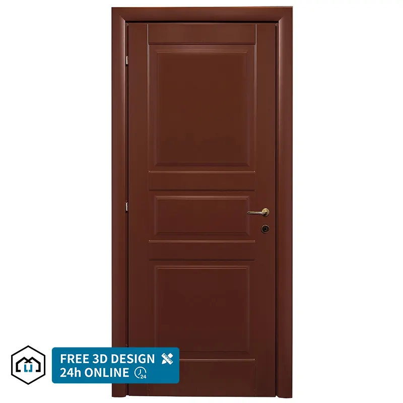 Puertas automáticas tradicionales de madera maciza MDF Puerta de melamina de alta calidad Interior insonorizada para puertas de Casa