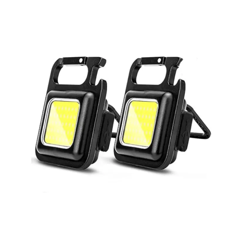 500 mAh wasserdichtes Mini-USB-Taschenchen-COB Schlüsselanhänger Arbeitslicht kleine Taschenlampe wiederaufladbar mit Magnet für Nachtslauf Camping