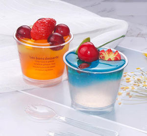 Vasos desechables <span class=keywords><strong>de</strong></span> plástico con logotipo personalizado al por mayor, vasos <span class=keywords><strong>de</strong></span> chupito transparentes, zumo, comunión, helado, comida, postre, yogur, hechos <span class=keywords><strong>de</strong></span> material PS - Product Image 6