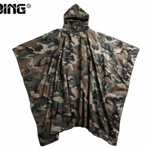 Yuding Baggy Unisex durevole Poncho antipioggia mimetico impermeabile al 100%