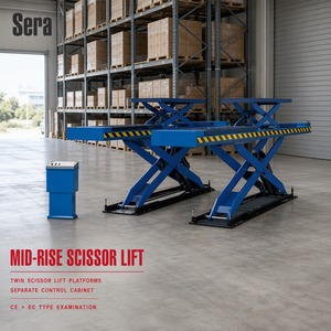 Cric hydraulique à ciseaux double cylindre <span class=keywords><strong>Sera</strong></span> de haute qualité avec homologation CE et garantie de 18 mois - Product Image 3
