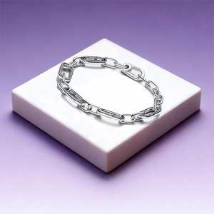 Pulsera Original de Plata 925 con Zirconia y Cierre Clásico en Forma de Corazón, con Cuentas Metálicas <span class=keywords><strong>Pandora</strong></span> y Cadena de Eslabones - Regalo para Fiestas, DIY - Product Image 5