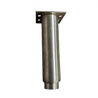 Pieds de meubles modernes réglables en acier inoxydable poli mat, ronds, pour écoles et hôtels, taille personnalisable 50-60mm, charge 900-1000kg