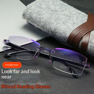 <span class=keywords><strong>Gafas</strong></span> de <span class=keywords><strong>Presbicia</strong></span> Unisex sin Montura con Lentes Marrones Anti Luz Azul, Protección Ocular para Rostro Cuadrado, Venta al Por Mayor Exclusiva Transfronteriza - Product Image 6