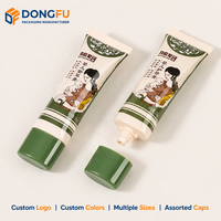 Tube souple ovale plat en PE vert personnalisé de 20 ml et 30 ml, vide, pour crème pour bébé, emballage cosmétique, sérum, lotion