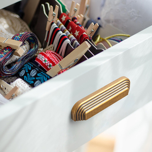 Goo-ki Cổ Điển Nhà Bếp Xử Lý Kẽm Hợp Kim Ngăn Kéo Tủ Cup Kéo Với Đa-Sectioned Gân Thiết Kế Cho Tủ Trong Phòng Ngủ - Product Image 1