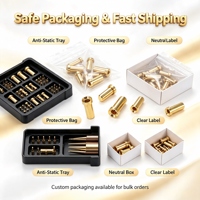 Connecteurs à ressort pour cartes de circuits imprimés (PCB) sur mesure, fabriqués directement en usine, pour capteurs, oscillateurs à quartz, avec contacts en cuivre plaqué or