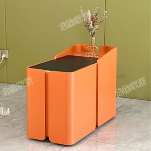 Longyu Foot Massage <b>Coffee</b> Table Orange Multifunctional Storage Movable Sofa Table For Adults And Elderly - Product Image 1