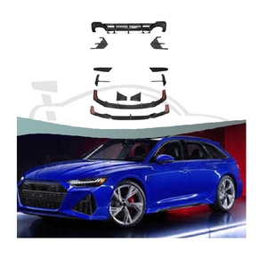 Diffuseur de pare-chocs arrière en fibre de carbone, becquet avant, kit carrosserie, pièces de voiture pour <span class=keywords><strong>Audi</strong></span> <span class=keywords><strong>RS6</strong></span> Avant Wagon 2019-2022 2020, accessoire de tuning - Product Image 1