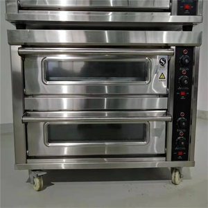Horno de gas de dos pisos y dos bandejas para fábrica de alimentos, panadería, nuevo, con garantía remota de un año, automático - Product Image 1