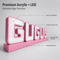 Enseigne personnalisée en lettres lumineuses LED en acier inoxydable avec face en acrylique rétroéclairée, boîte à lumière, logo, enseigne commerciale