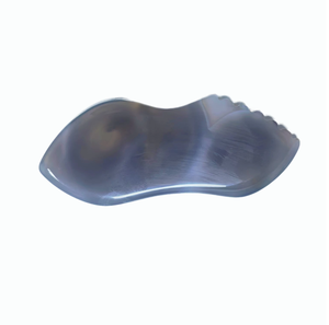 Planche Gua Sha en Agate Grise Naturelle en Forme de Lèvre, Outil de Massage Facial à Dents de Scie pour Lifting et Soins de la Peau, Vente en Gros - Product Image 1