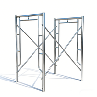 Galvanizli Q235 Çelik Yüksek Mukavemetli 800kg Taşıma Kapasiteli H/Kapılı Çalışma Platformu Çerçeve İskele Sistemi Çağdaş Tasarım