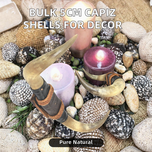 Conchas de Capiz Pulimentadas al por Mayor, Forma Natural Redonda y Cuadrada de 5cm, Color DIY con Agujeros, Conchas a Granel para Decoración por HF CRAFTS - Product Image 2