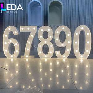LEDA Customized Giant Large Birthday Number Backdrop <b>Light</b> Bulb <b>Marquee</b> Letter Number For Events Wedding Party Decoration - Product Image 6