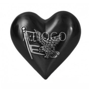 Textura de mármol Latón macizo Corazón de metal Cremación Urna funeraria Recuerdo Hermoso color Corazón Hierro Cremación Superventas - Product Image 2