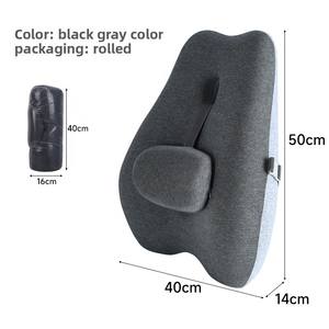 Japanese-Style <strong>U</strong>-Shape Knitted Memory Foam Waist <strong>Pillow</strong> Lumbar Support Seat Cushion Anti-Dust Mite Removable Washable Bed Rest - Product Image 2