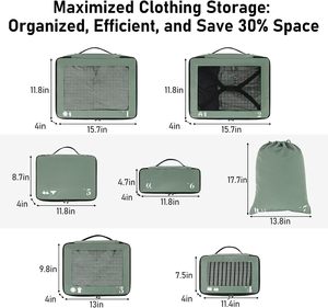 7 bộ Đóng gói <span class=keywords><strong>Cubes</strong></span> nước mắt kháng hành lý đóng gói tổ chức cho du lịch phụ kiện hành lý Vali - Product Image 2
