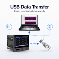MPR5000ST CE 7'' Industrial Universal Digital 16/18/24/32 Multi Channel RS485 Perekam Data Suhu Tanpa Kertas USB/Ethernet ODM