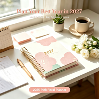 Carnet de notes personnalisable avec impression, anneaux spirales 360 degrés, en plastique métallisé, pour journal intime, usage scolaire, 30 feuilles